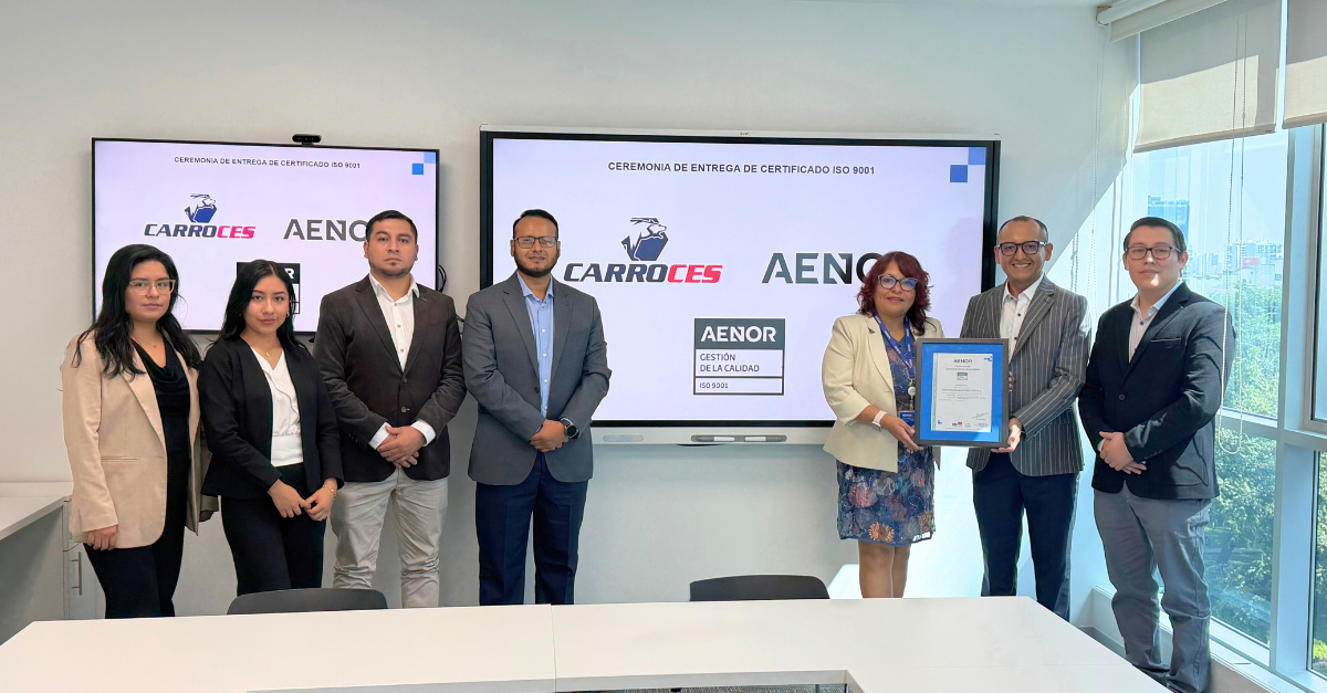 Certificado ISO 9001:2015 de Carroces
